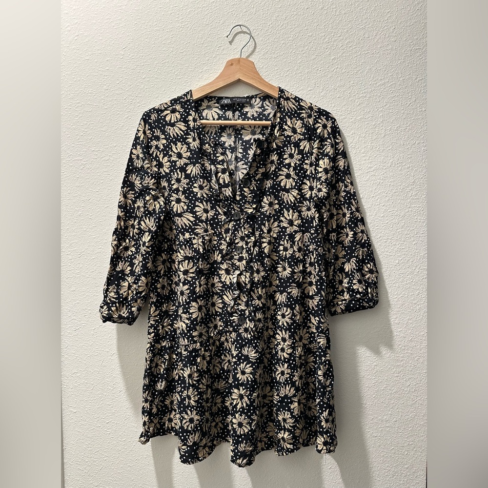 Zara Flower Print Mini Dress